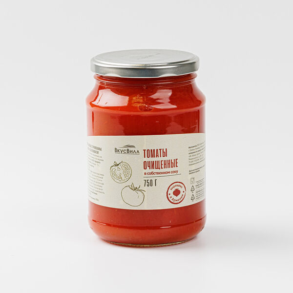 Томаты очищенные в собственном соку