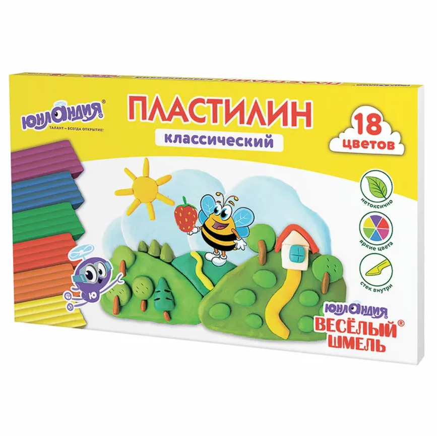 

Пластилин Офисмаг Юнландия 18 цветов классический