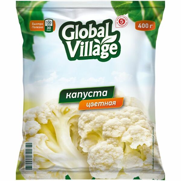 Global Village Капуста цветная замороженная 400 г