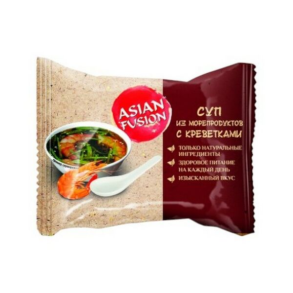 Суп ASIAN FUSION из морепродуктов с креветками 12г