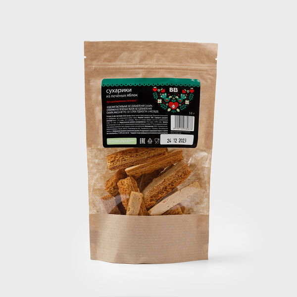 Сухарики из печеных яблок