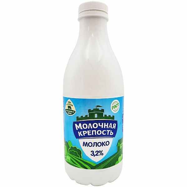 Молоко Молочная Крепость Отборное пастеризованное 3.4-6% 900 мл