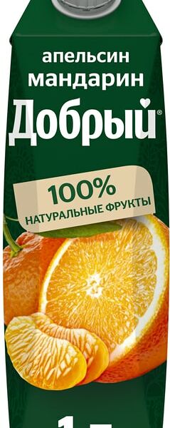 Напиток сокосодержащий Добрый Апельсин-Мандарин 1л