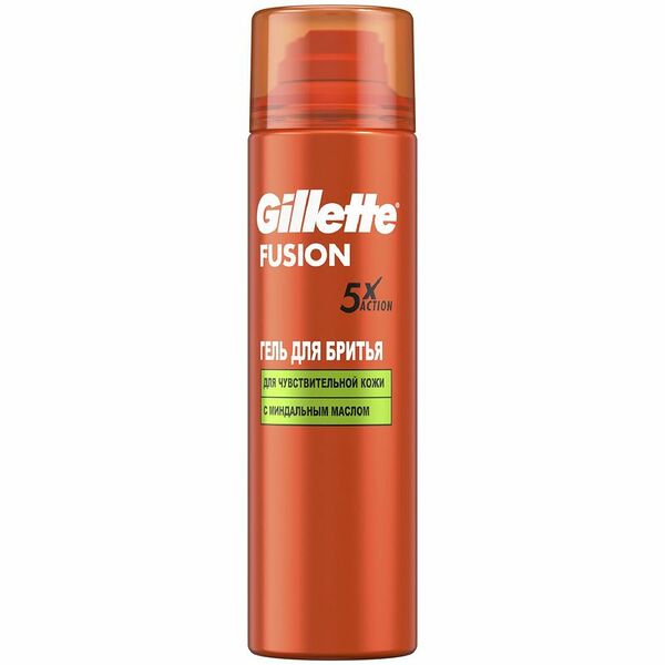 Гель для бритья Gillette Fusion 5 для чувствительной кожи c алоэ 200 мл