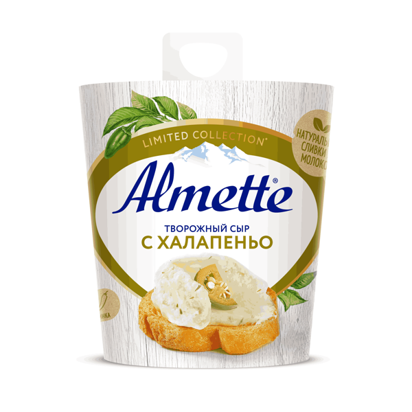 Сыр творожный Almette с халапеньо, 150 г