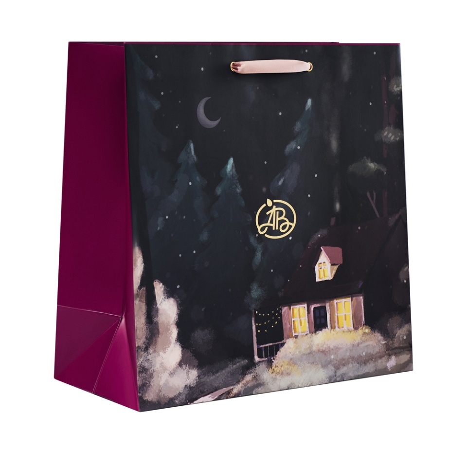 

Пакет подарочный Азбука Вкуса Домик в лесу 30х30х14 см