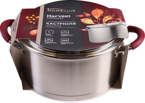 

Кастрюля HOMECLUB Harvest, индукция, нержавеющая сталь, силикон, 3л, Арт. NF-HS3