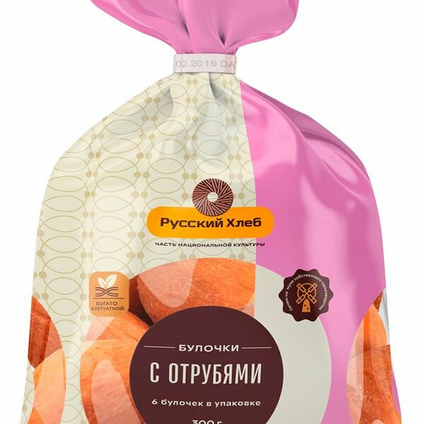 Булочки Русский хлеб с отрубями 50 г х 6 шт.