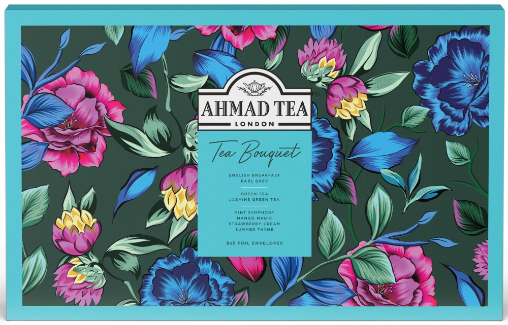 

Чай ассорти Ahmad Tea Чайный букет 8 вкусов 40 пакетиков 71.5 г