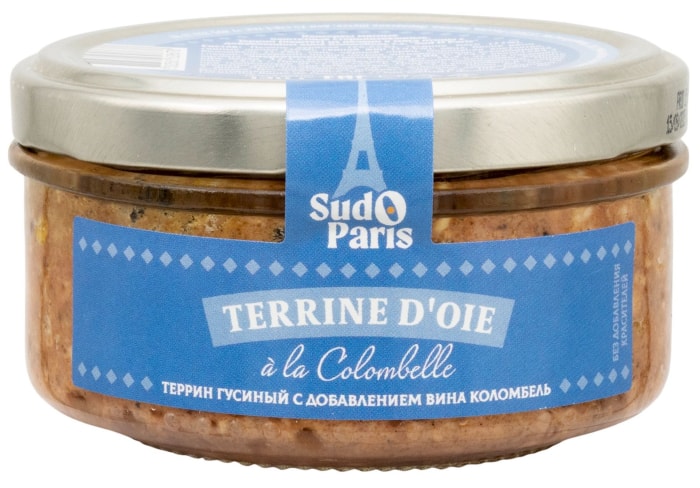 

Террин гусиный Sud o Paris с добавлением вина Коломбель 130 г