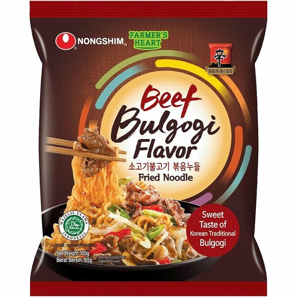 Лапша Nongshim Пулькоги со вкусом говядины быстрого приготовления, 105 г