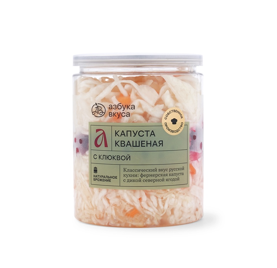 

Капуста квашеная с клюквой, «Азбука вкуса», 390 г, Россия