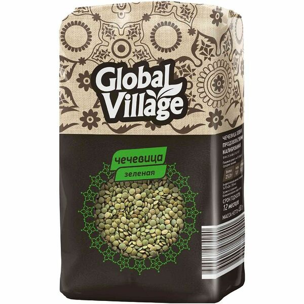 Чечевица Global Village зеленая 450 г