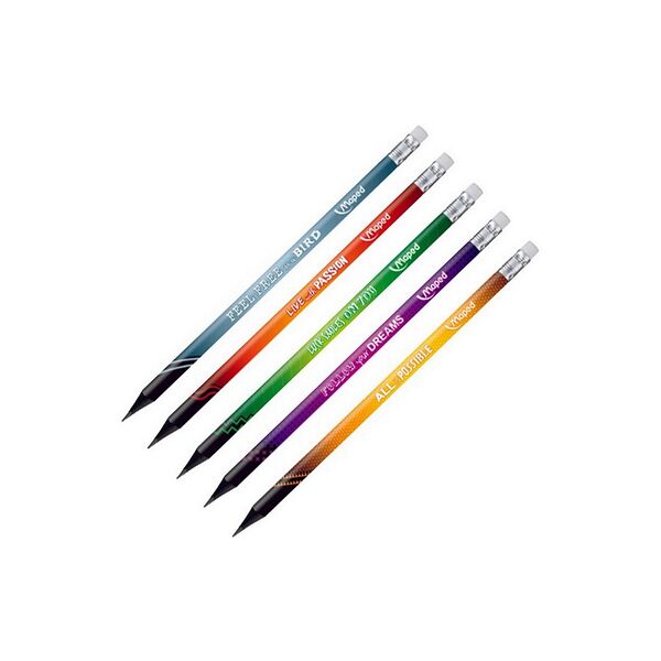 Карандаш прост Energy HB с ластиком ассорти 2 шт арт 852002*2 шт