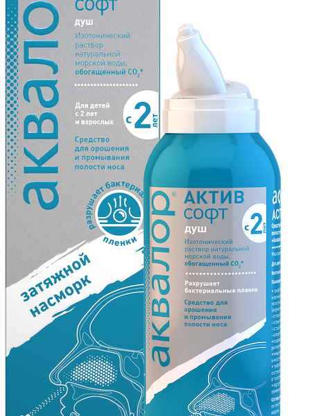 Аквалор Актив софт средство для орошения и промывания полости носа 150 мл