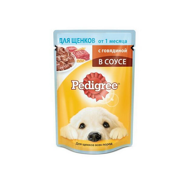 Корм для щенков Педигри Говядина пауч вес 85г имп. ОДО 