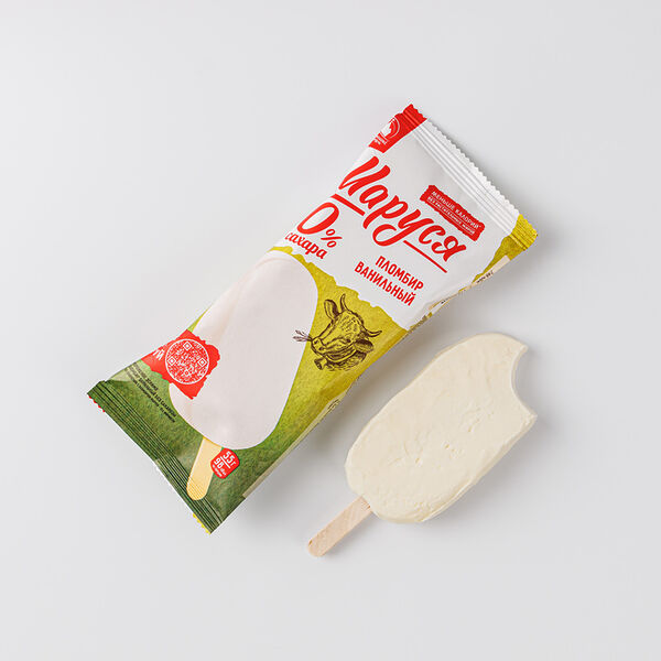 Мороженое Маруся эскимо сливочное с ароматом ванили 15%, без сахара