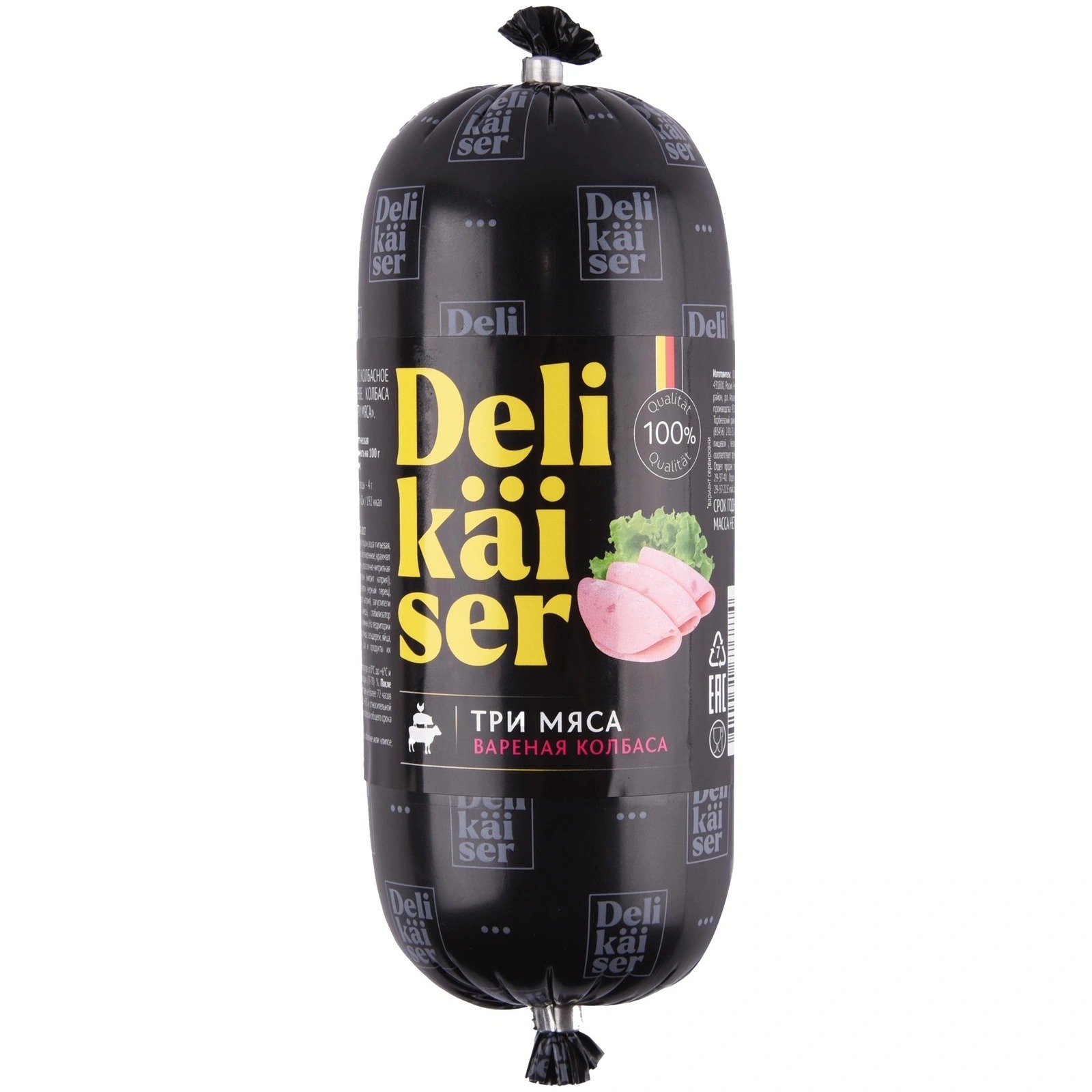 

Колбаса Атяшево Delikaiser Три мяса вареная 400 г