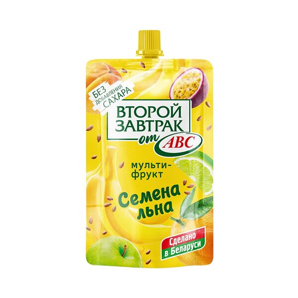 Десерт мультифруктовый АВС с семенами льна дой пак 200г ТМ Второй Завтрак