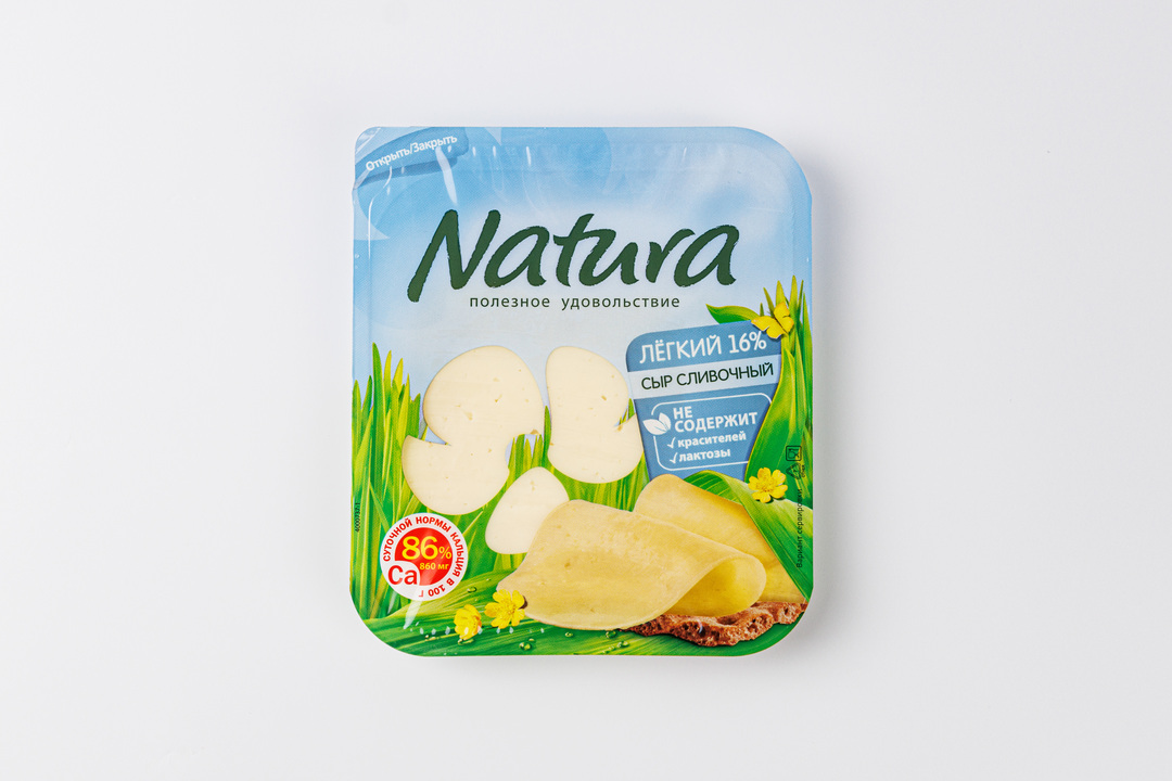 

Сыр Natura Сливочный Легкий нарезка 16% 150 г