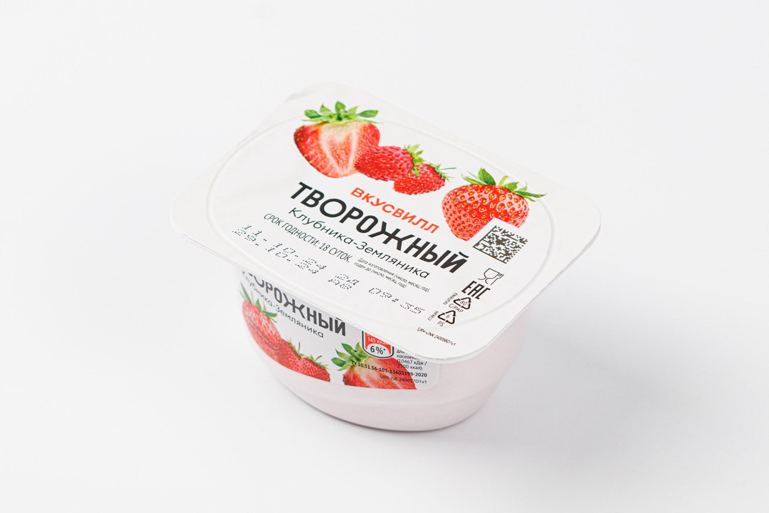 

Продукт творожный Клубника-Земляника 3.6%, 130г