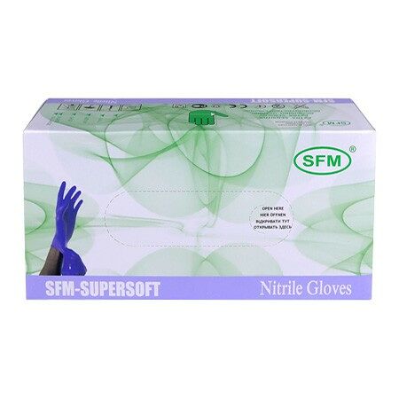 SFM перчатки нитриловые нестерильные неопудренные размер S 100 пар