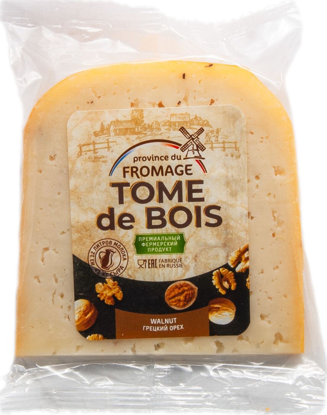 

Сыр полутвердый Province Du Fromage Tome de Bua с грецким орехом 41% 200 г