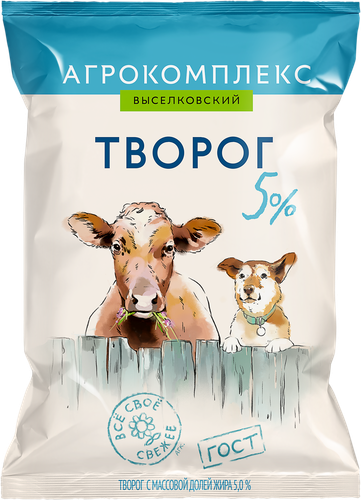 

Творог Агрокомплекс Выселковский 5% 180 г