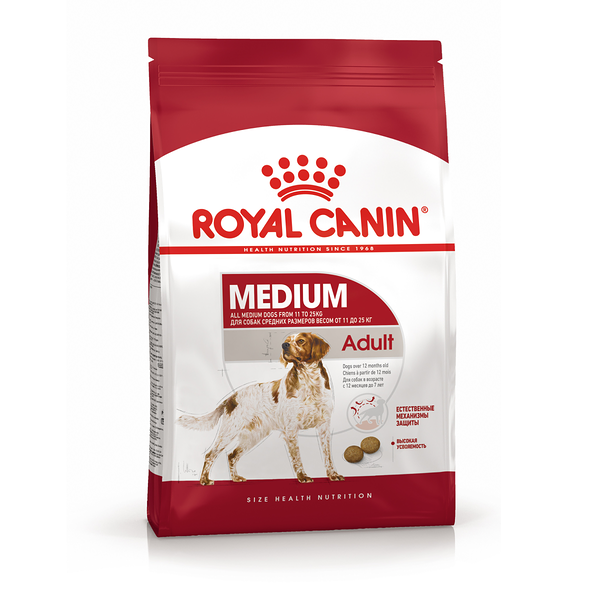 Royal Canin Medium Adult Корм сухой для взрослых собак средних размеров от 12 месяцев до 7 лет, 3 кг