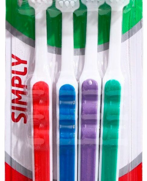 Зубная щетка D.I.E.S Classic средней жесткости 3+1, 4 шт