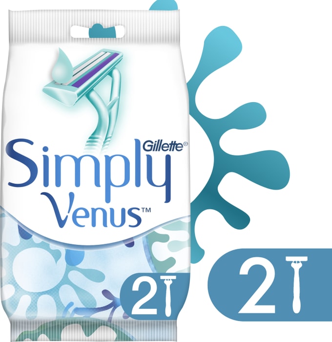 

Бритвенный станок женский Gillette Simply Venus одноразовый 2 лезвия 2 шт