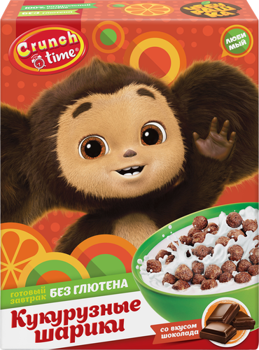 

Сухой завтрак Crunch Time шарики Чебурашка 170 г