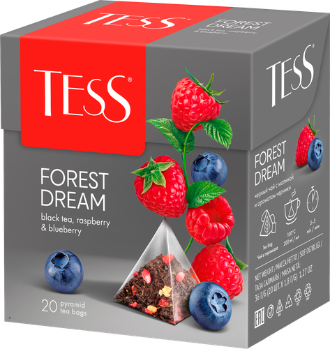 

Чай чёрный Tess Forest Dream в пирамидках 20 шт, 36 г