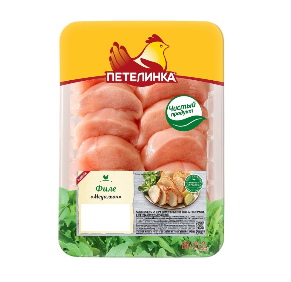 

Филе Петелинка медальон цыпленка-бройлера 550 г