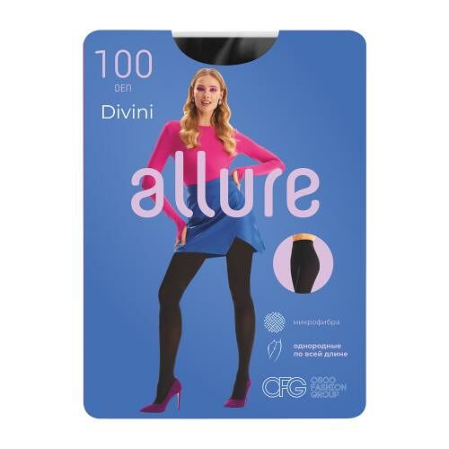 Колготки женские Allur Divini 100 den черные р.5