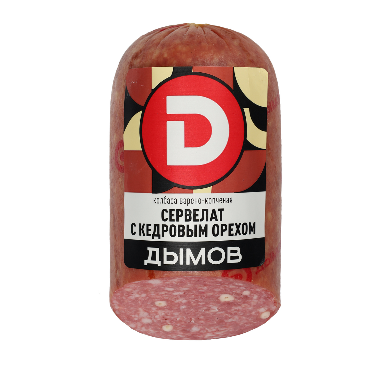 

Колбаса варено-копченая Дымов Сервелат с кедровым орехом 330 г