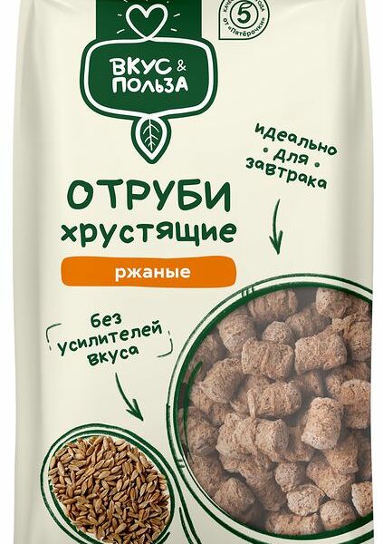 Отруби Вкус&Польза хрустящие ржаные 230 г