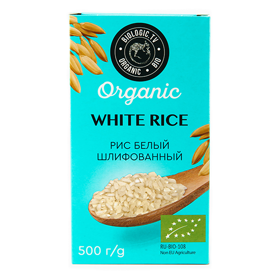 Рис белый шлифованный, Biologic.TV 500 г