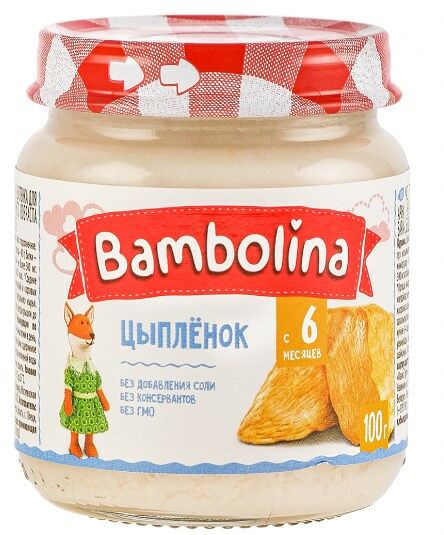 Пюре мясное Bambolina Цыпленок 100г ДП