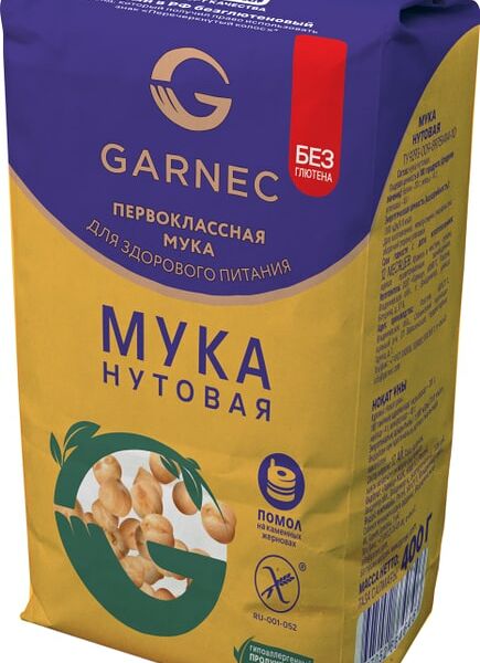 Мука Garnec нутовая без глютена 400 г