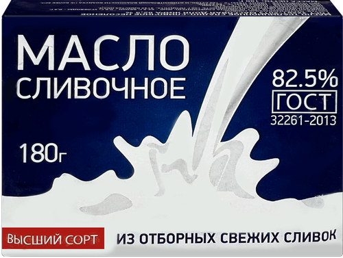 

Масло сладкосливочное Милко Традиционное несоленое 82.5% БЗМЖ 180 г