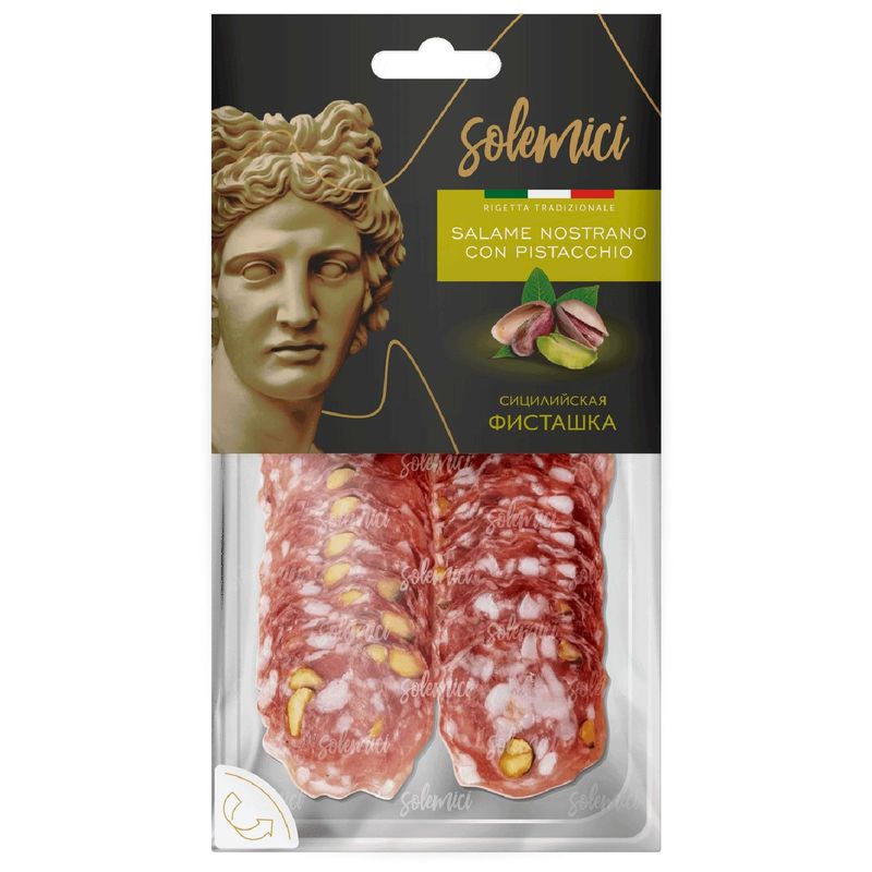 

Колбаса Solemici Salame Nostrano Con Pistacchio сыровяленая полусухая 70 г