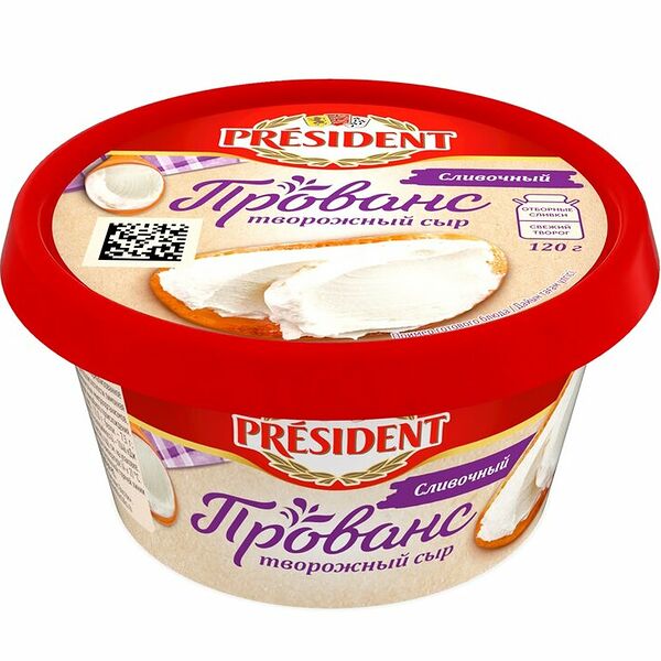 Сыр-мусс творожный President Прованс сливочный 62% БЗМЖ 120 г