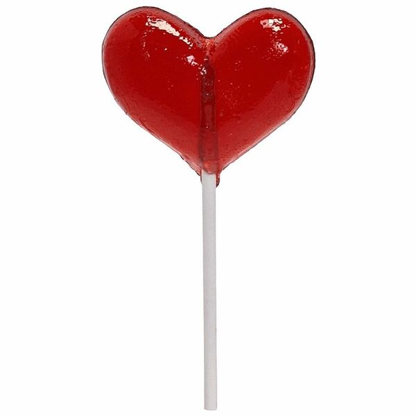 Карамель Lenco Сердце леденцовая со вкусом земляники 1шт, 18г 