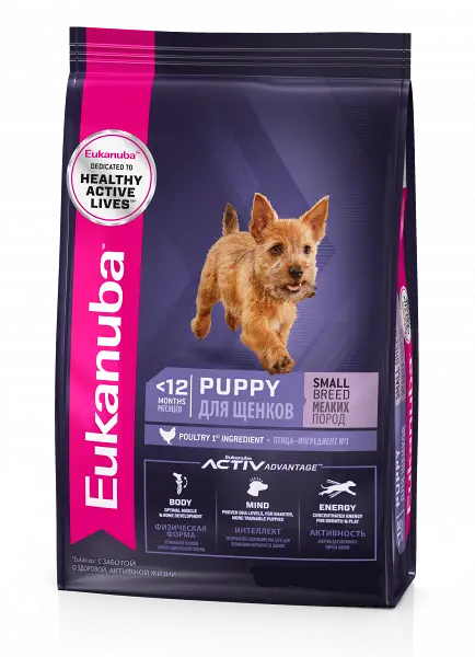 Корм сухой Eukanuba Dog для щенков мелких пород с курицей 800 г