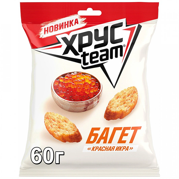 Сухарики Хрусteam Багет Красная икра 60 г