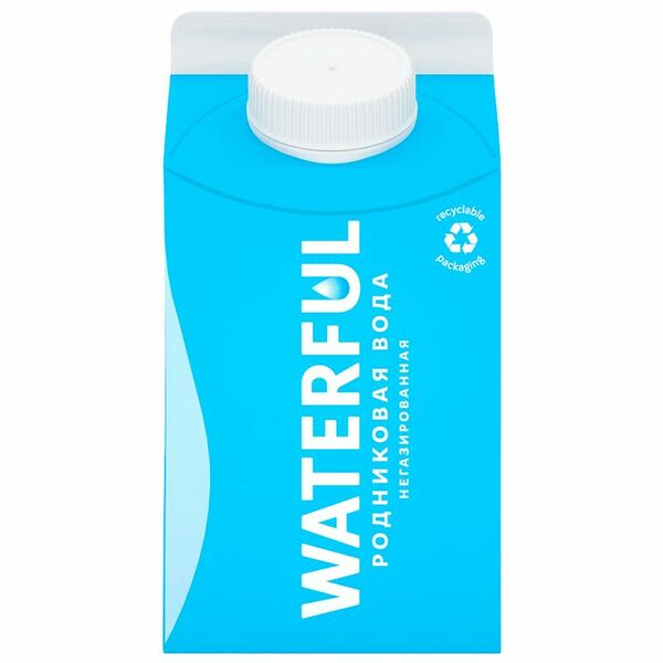 Вода Waterful природная питьевая родниковая негазированная, 500 мл