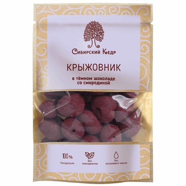 Крыжовник Сибирский кедр в тёмном шоколаде со смородиной 60 г