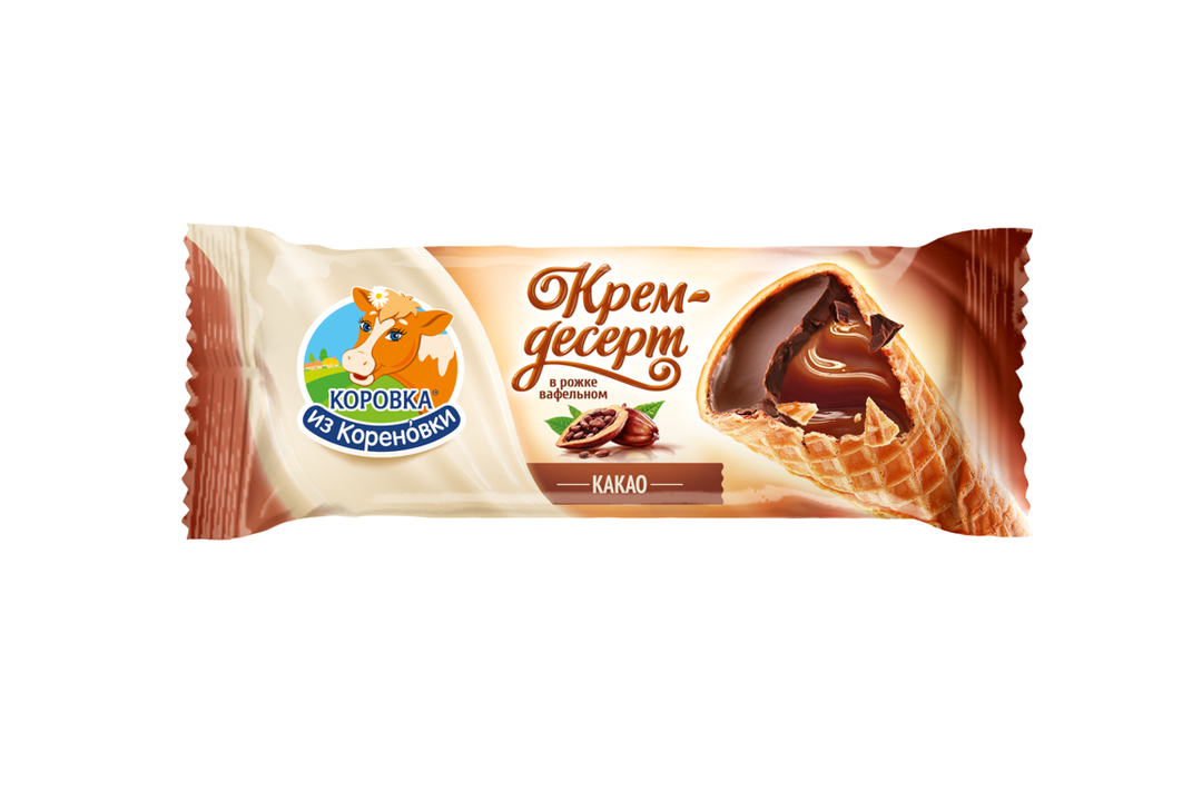 

Крем-десерт Коровка из Кореновки Рожок вафельный какао 25% 40 г