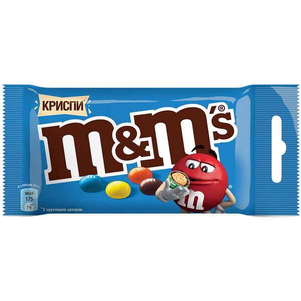 Драже M&M's криспи с молочным шоколадом 36 г